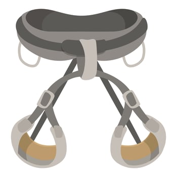 Climbing harness isolated on white background vector