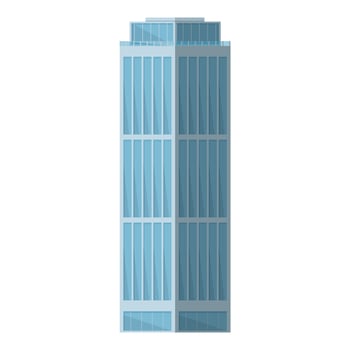 Modern office building isolated on white vector