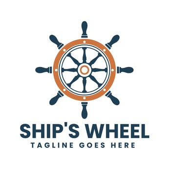 Vintage Retro Steering Wheel illustration Symbol element isolated on white background. vector