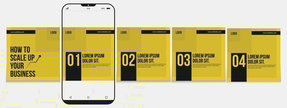 Editable carousel post, creative social media carousel template, modern and editable business carousel template design vector