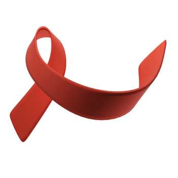3d red ribbon. World AIDS Day on December 1. Aids Awareness icon design for poster, banner illustration png