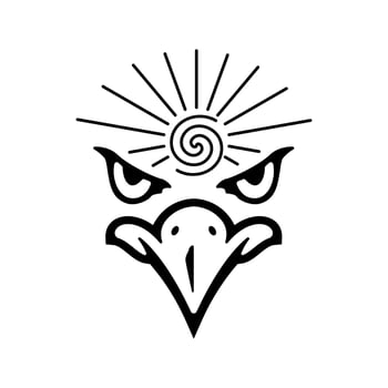 Sun Eagle logo design - tribe logo, icon logo free download vector