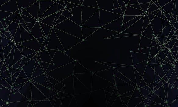 Futuristic digital with particles dots, connected. vector
