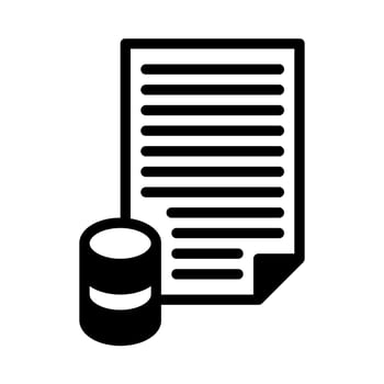 data icon or logo illustration outline black filled style vector