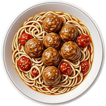 Meatball Chicken Noodle Food png