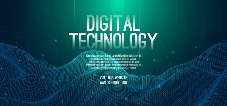 Digital technology speed connect blue green background, cyber nano information, abstract communication, innovation future tech data, internet network connection, Ai big data, line dot illustration 3d vector