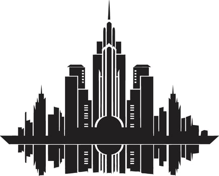 Mystic Urban Atmosphere Intriguing Ebony Elegance Refined Black Graphic vector