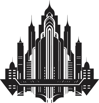 Ink Architectural Artistry Contemporary Graphic Gothic Grace Sophisticated Black vector