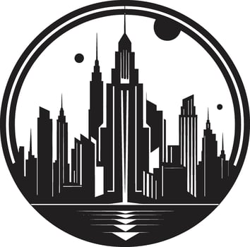 Chic Urban Vistas Modern Noir Cityscape Noir Nightscape Stylish Abstract Graphic vector