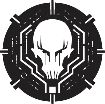 Digital Delinquent Shadowy Cyber Thief Icon Binary Bandit Sinister Thief Graphic vector