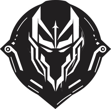 Malware Marauder Black Cyber Thief Icon Techno Trickster Sinister Thief Graphic vector