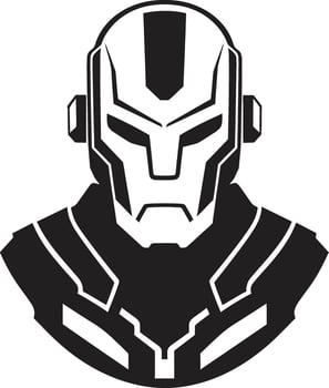 Digital Dynamo Cybernetic Face Techno Titan Cyberrobot vector
