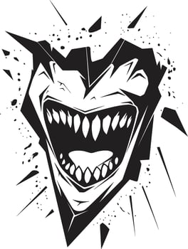 Wicked Grin Sinister ic Mouth Abyssal Jaws Black Sinister Evil Bite vector
