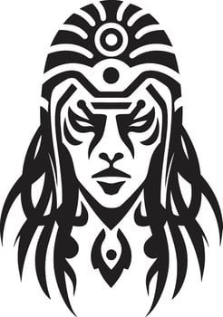 Pacific Legacy Tribal Woman Symbol Island Essence Black Island Woman Graphic vector