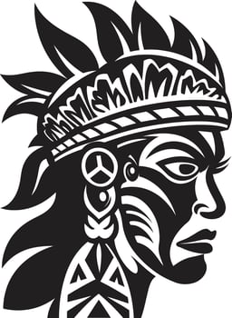 Island Pride Tribal Woman in Black Tribal Aura Hawaiian Woman Symbol vector