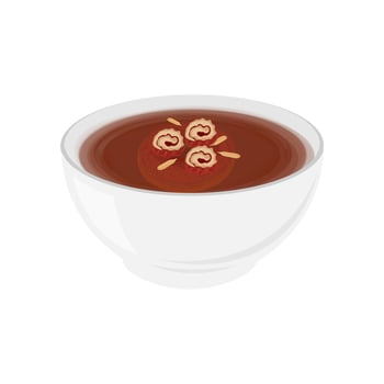 illustration logo clip art Korean drink Sujeonggwa with persimmons vector