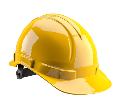 Worker yellow hard hat helmet isolated png
