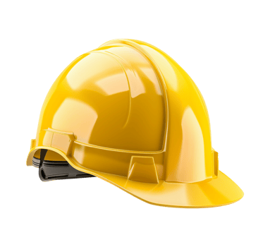 Worker yellow hard hat helmet isolated png