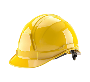 Worker yellow hard hat helmet isolated png