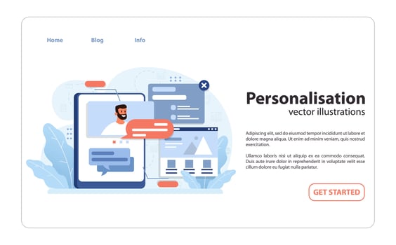 Personalisation concept. Flat illustration vector