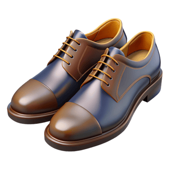 cute 3d illsutration of oxford leather shoes, back to school theme png