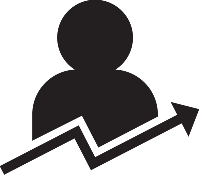 mind map man arrow glyph Icon. png