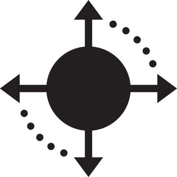 mind map circle arrow glyph Icon. png