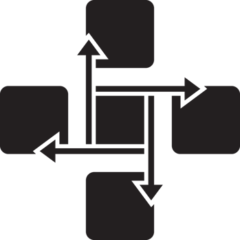 mind map square arrow glyph Icon. png