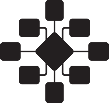 mind map square arrow glyph Icon. png