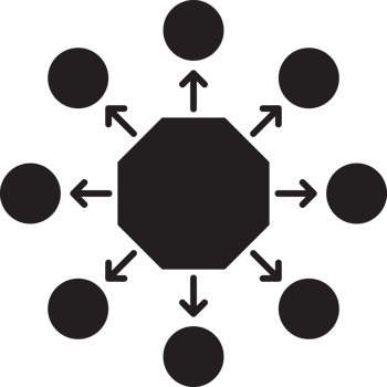 mind map arrow glyph Icon. png