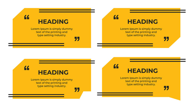 Heading or comment text frame with quote marks simple flat illustration vector