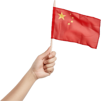 Hand Holding Small Chinese Flag. png