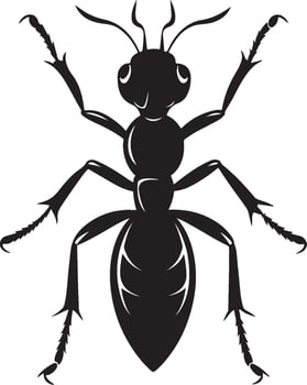 Ant Silhouette for Art Illustration, Logo, Pictogram, Website, or Graphic Design Element. Illustration vector