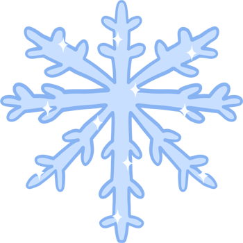 snowflake winter season. cartoon clipart png