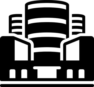 Solid black icon for company vector