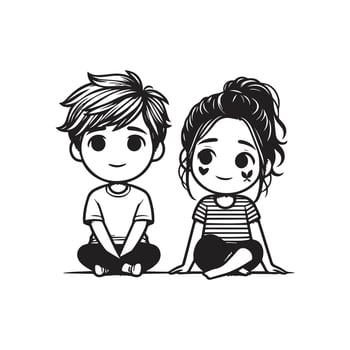 Cartoon Illustration for friendship day. vector