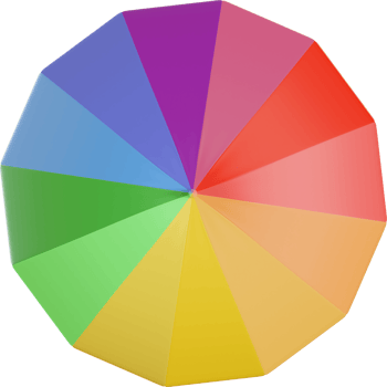 rainbow color umbrella png