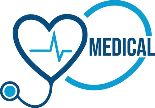 medical heart shape logo art illustration vector