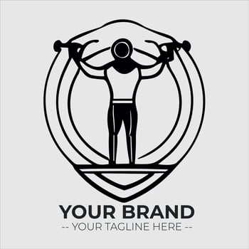 Gym Fitness Minimalist Logo Concept vector