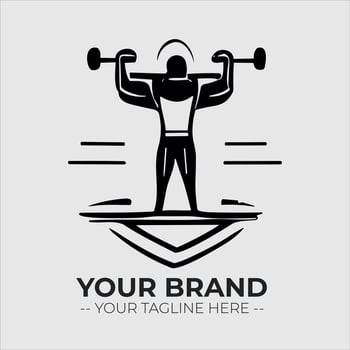 Gym Fitness Minimalist Logo Concept vector