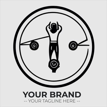 Gym Fitness Minimalist Logo Concept vector