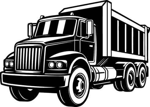 truck isolated on white background vector