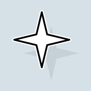 Stars with shine line icon. New year, liked, rating, dislike, pie chart, favorites, christmas, rate the service, like, stars. Feedback concept. sticker line icon on white background vector