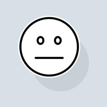 Emoji with misunderstanding line icon. Communication, emoticons, chats, stickers, attitude, emotions, mood. Emoji concept. sticker line icon on white background vector