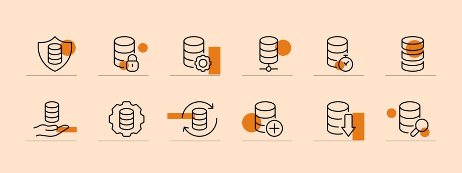 Finencial literacy set icon. Money, cash, cent, transaction, arrows, beg, send, receive, salary, income, spending, tax. Business concept. Pastel color background. line icon for business vector