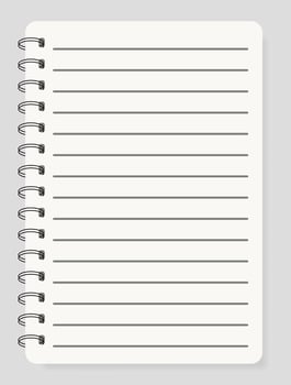 Realistic notepad line icon. Writing, pen, notebook, sheet, pencil, square, drawing, note, notebook, diary. icon for business and advertising vector
