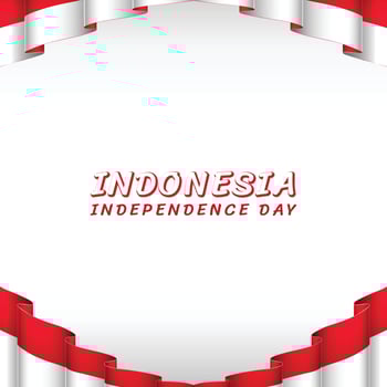 Frame template for Indonesia independence day vector