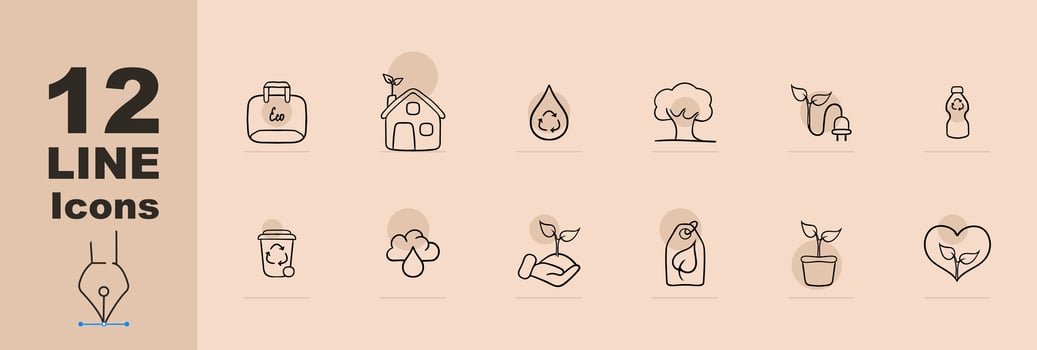 Set of icons representing solar energy. Sun, solar panels, renewable energy, sustainability, clean power. Neomorphism style. line icon vector