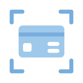 Grab this beautifully designed icon of credit card scanning vector