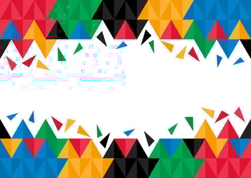 Abstract Background Colorful triangle grometric design vector